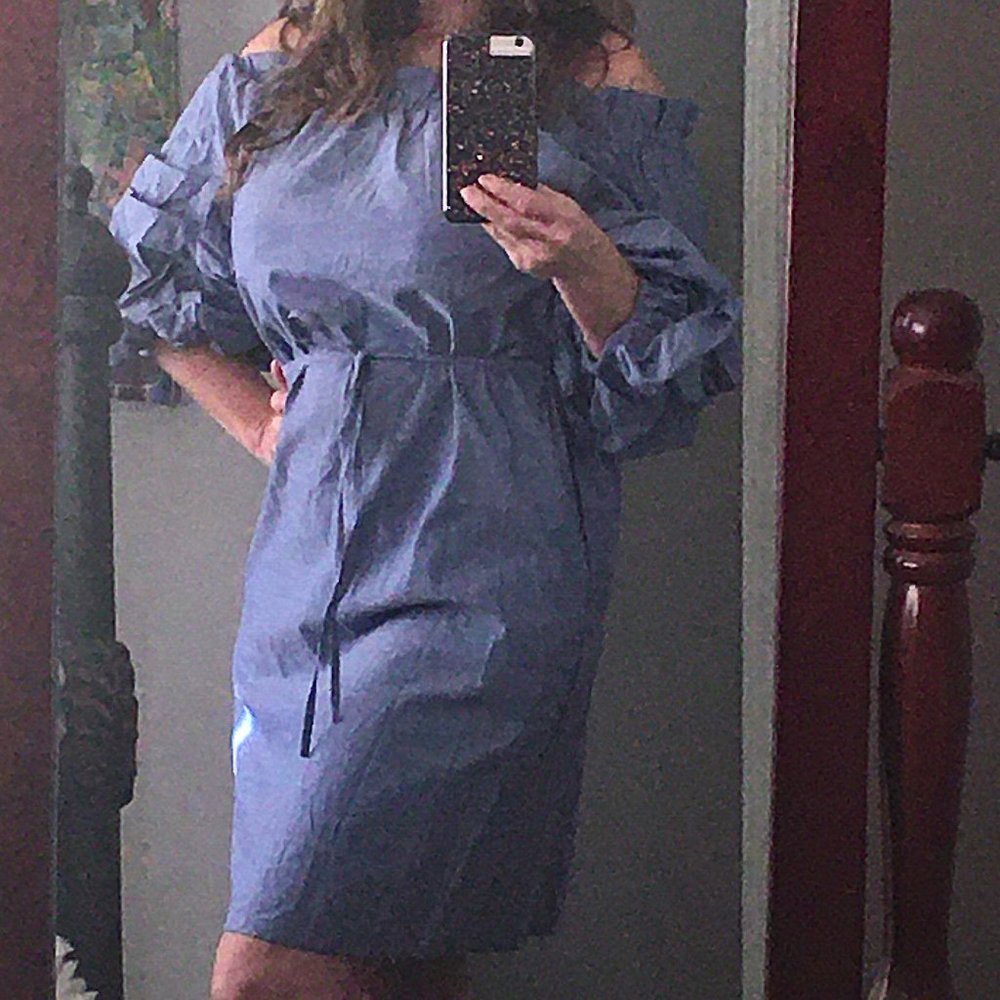 New!  NY & C Off Shoulder Chambray Dress
